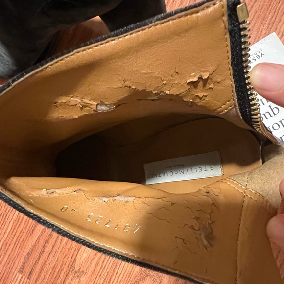 Stella McCartney Velvet Suede Block Black Boots size woman US 9 (euro 40) w/ box - Picture 11 of 11